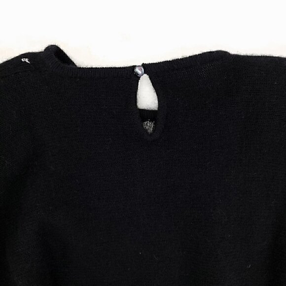 Marisa Christina Women's M Decorative Embellished Bling Lambswool Sweater - Picture 7 of 16